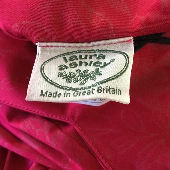 Vintage Laura Ashley Pink Metallic Floral Print Cottage-core Puff Sleeve Dress - Picture 11 of 16